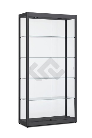 Design vitrinekast 198,4x100x40cm haaks profiel
