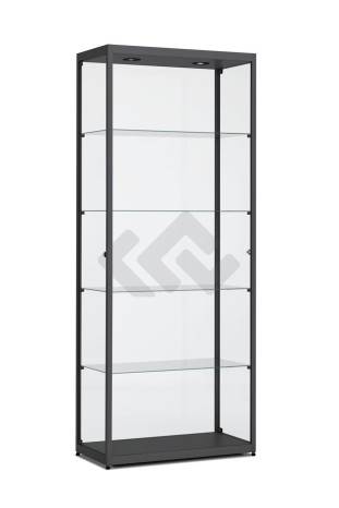 Design vitrinekast 198,4x80x40cm haaks profiel